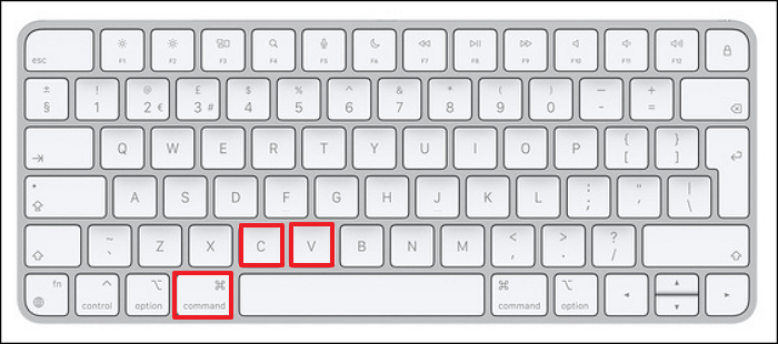 press keys to create backup
