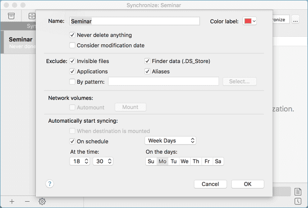 Set up EaseUS Todo Backup for Mac to backup Mac data.