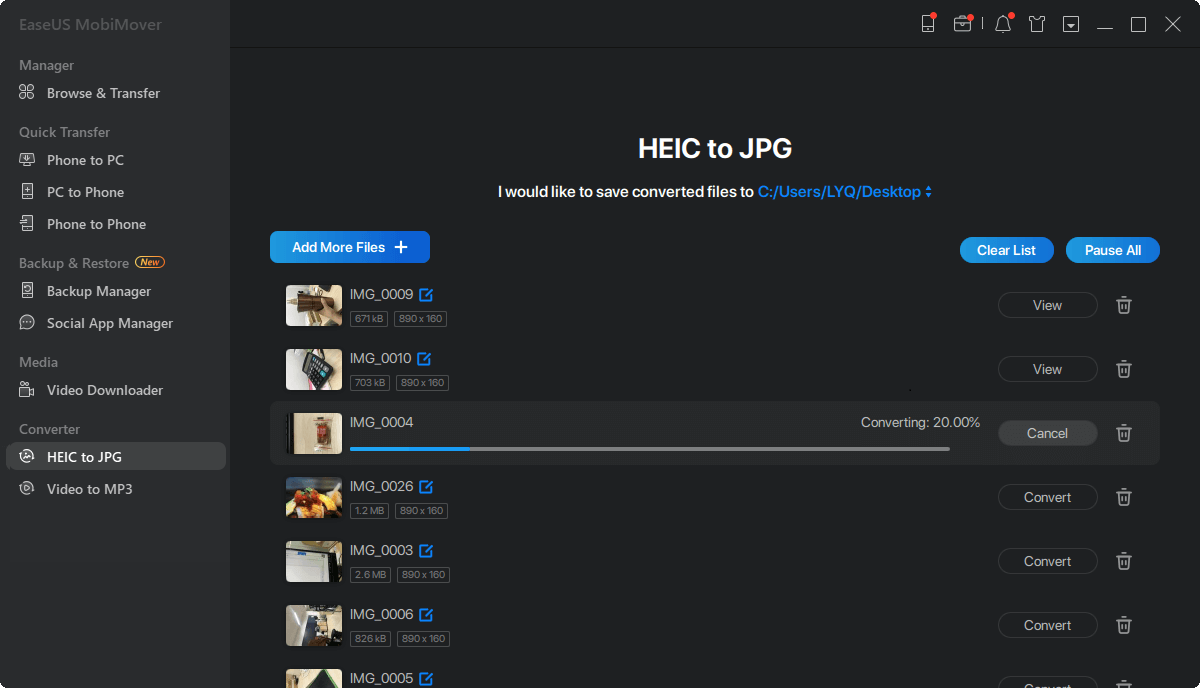 Klik om HEIC-foto's naar JPG te converteren