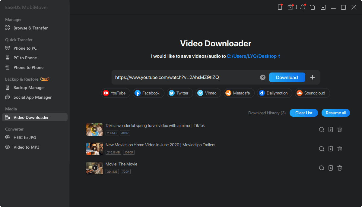 download Dailymotion-video's naar de computer - Stap 3