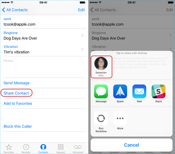 Way2.Transfer your contacts from Mac to iPhone without iTunes