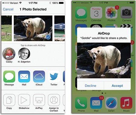 AirDrop photos from iPhone to iPad