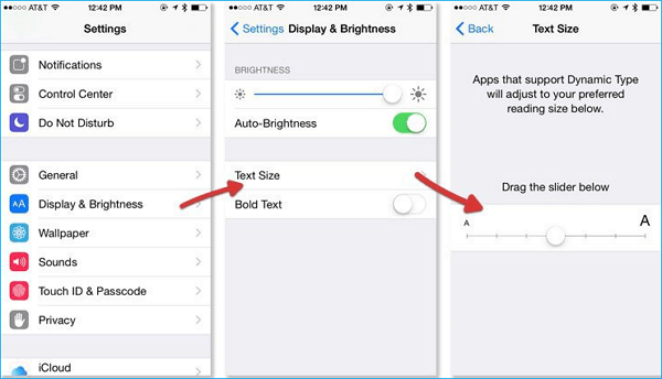 How to Change Font Size on iPhone 8/X Contacts/Text/Email/Notes/Calendar -  EaseUS