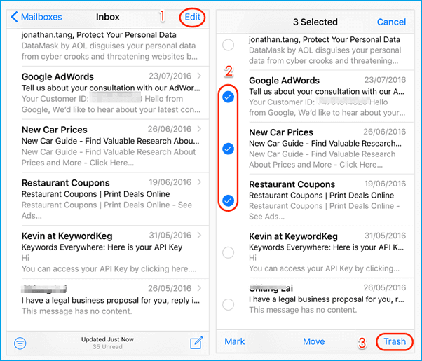 how to delete multiple emails from gmail on my ipad how to delete multiple emails from gmail on my ipad