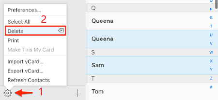 remove multiple mailcontacts remove multiple mailcontacts