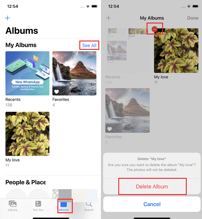 How to Delete an Album on iPhone 11/12/13