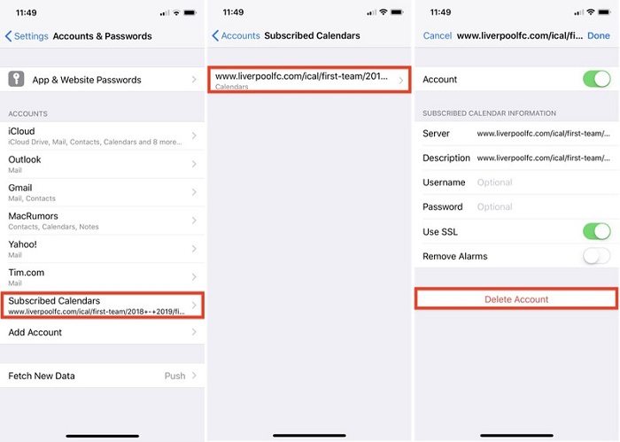 How to Delete Subscribed Calendars on iPhone