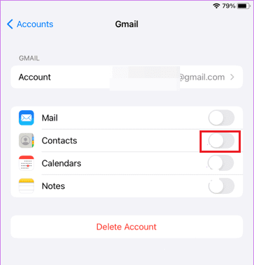Enable Gmail contacts