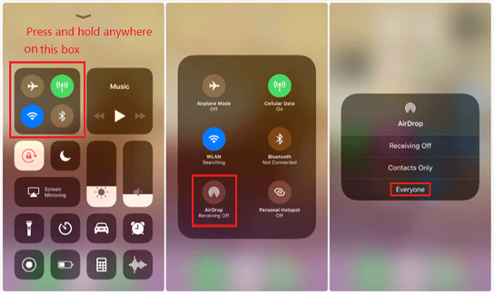 How to turn on AIrDrop on iPhone