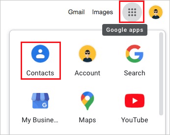 Select Google Contacts