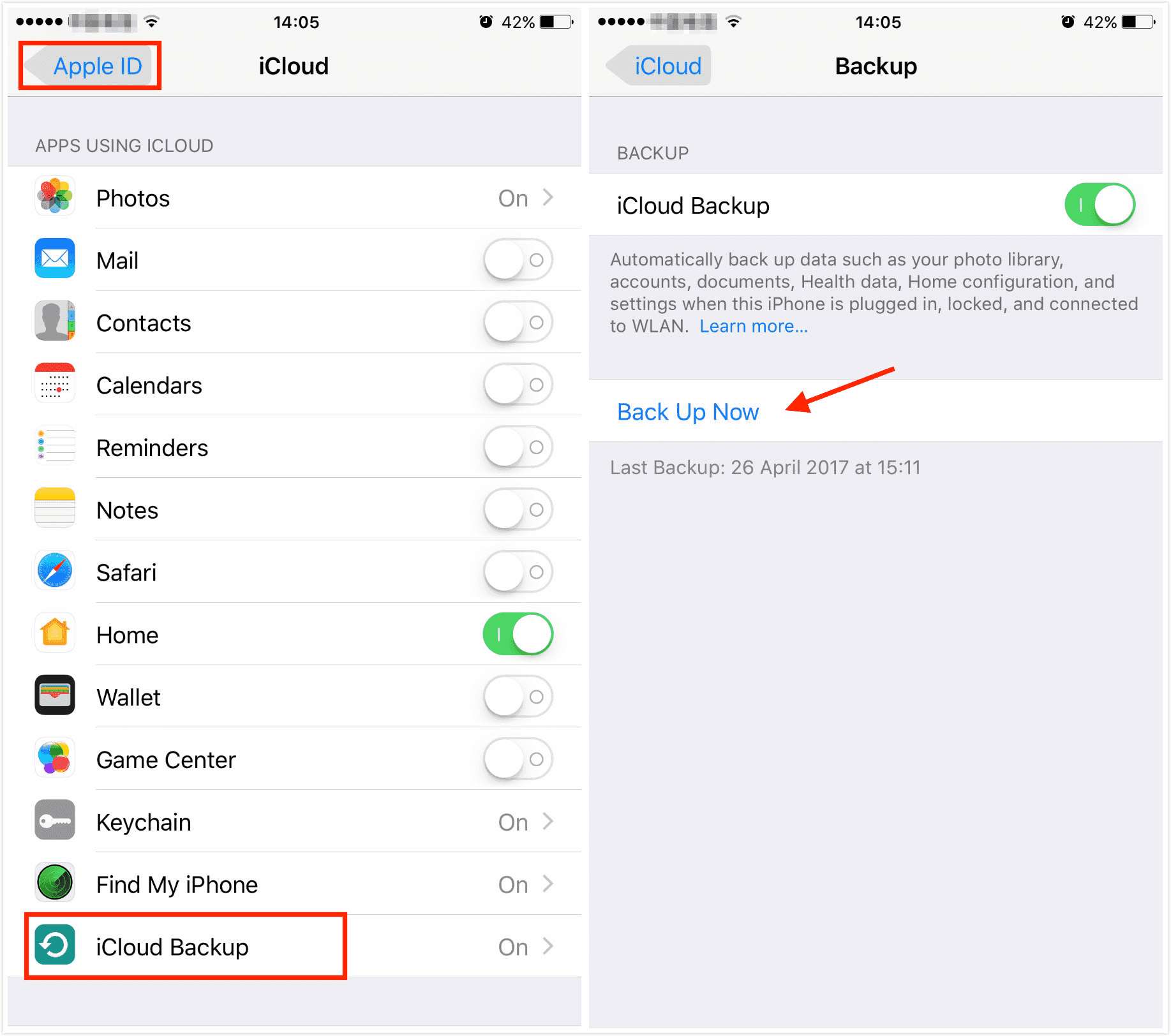 how to backup iphone to icloud with computer