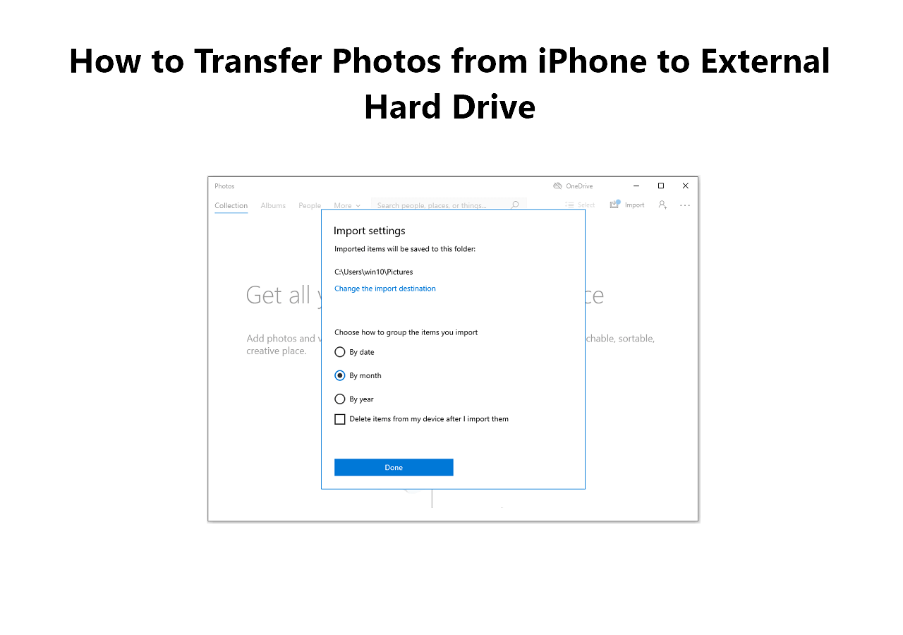 How to Transfer Photos from iPhone to External Hard Drive on Windows or