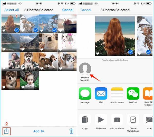 airdrop photos from iphone to mac