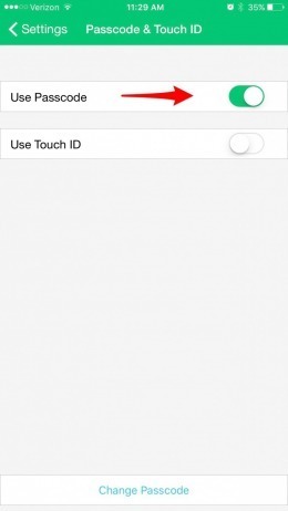 lock apps on iphone with touch id