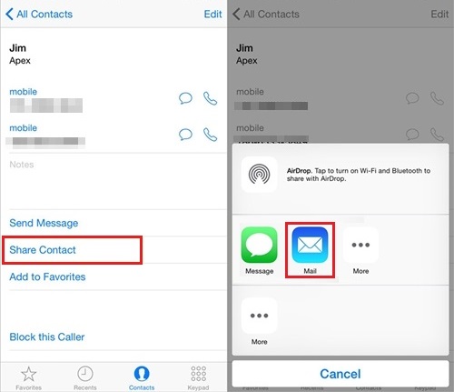 How to back up iPhone contacts to PC via email