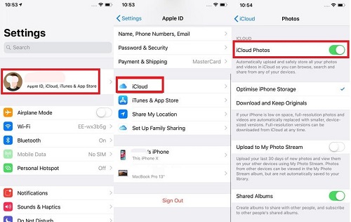 Transfer Photos via iCloud