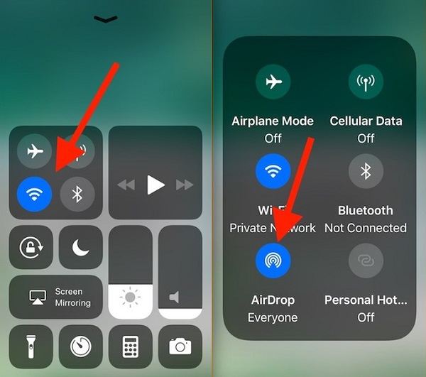how do you airdrop on iphone 7 plus