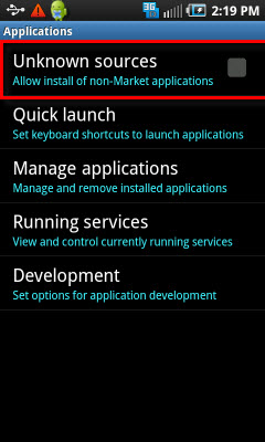 habilitar recursos desconhecidos