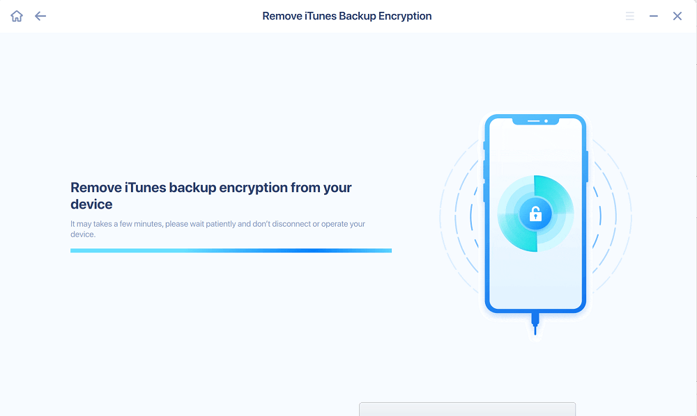 Remove iTunes backup encryption - Step 1