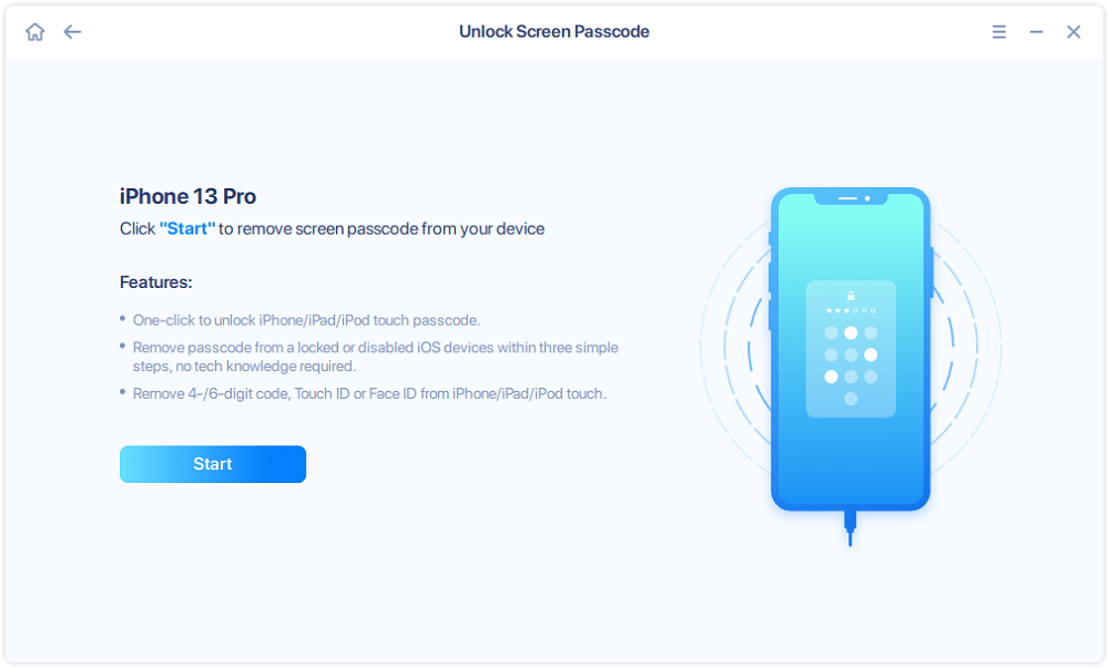 unlock iphone step 1