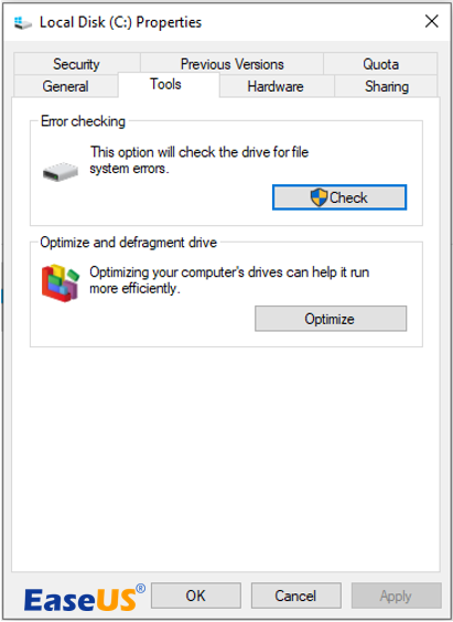 Überprüfung des Dateisystems auf der Festplatte bei SMART-Fehler
