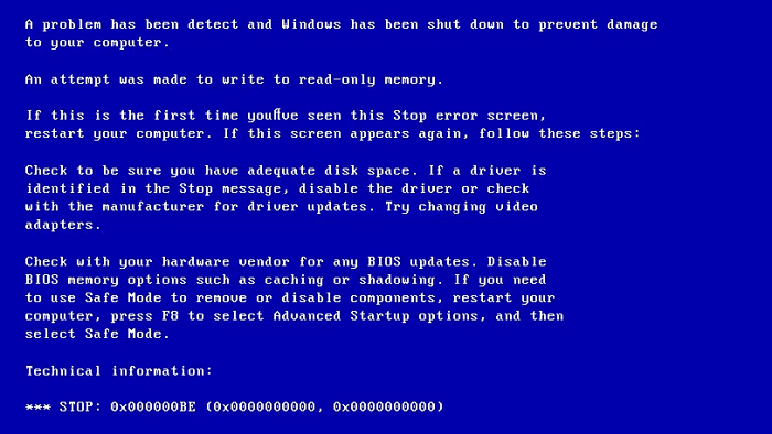 ligning band Lederen Fix Attempted_Write_To_Readonly_Memory BSOD in Windows 11/10 (8 Ways) –  EaseUS
