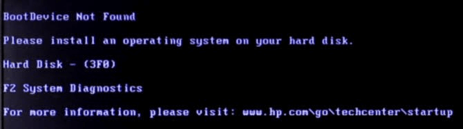 Computer Can't Find the Hard Drive but Says to Press F1 to