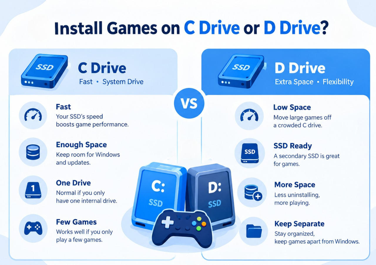 c or d for games