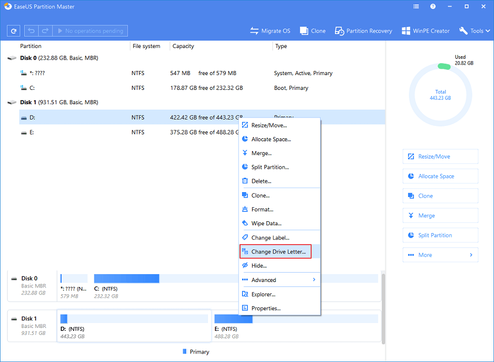 change drive letter to fix USB flash drive not recognized issue