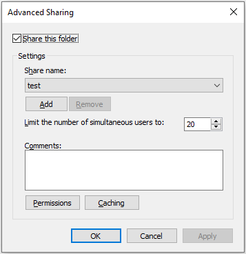 cambiar permiso compartir
