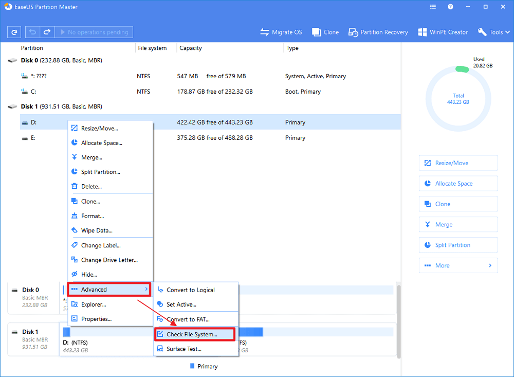 Check Partition - Step 2