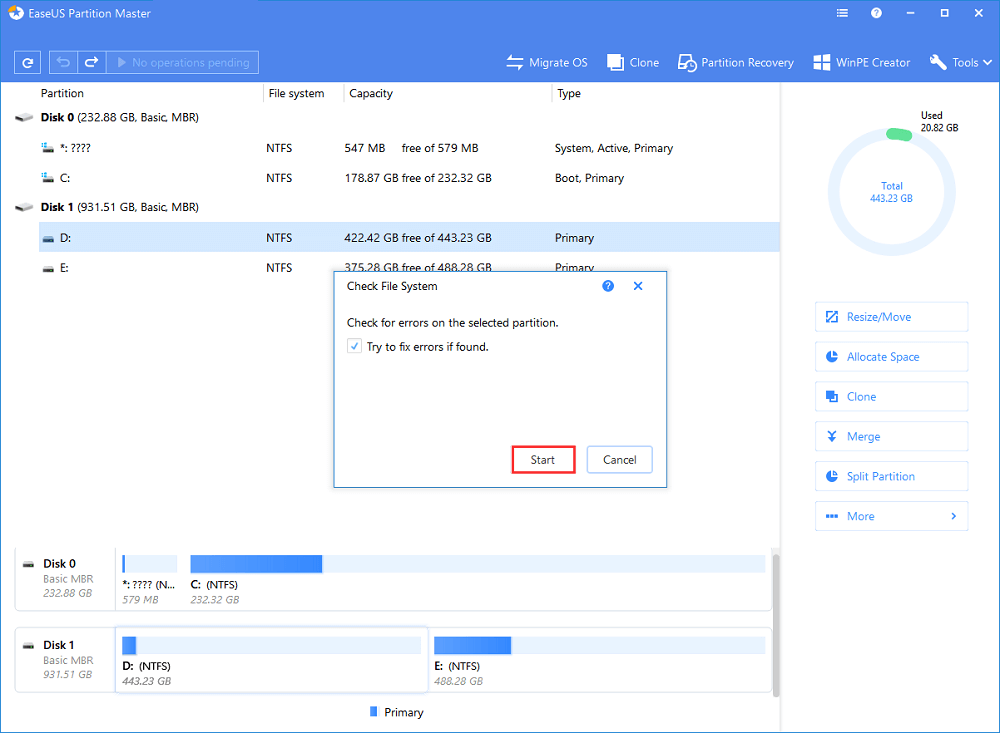 Check Partition - Step 3