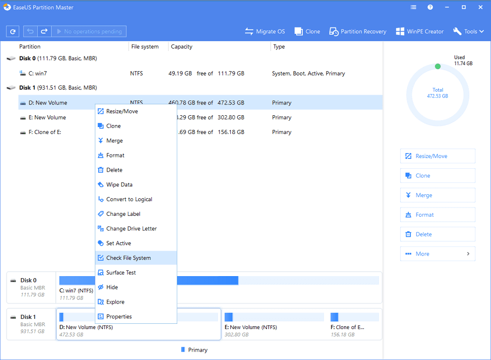 Check Partition - Step 1