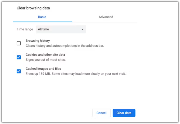 Google-Browser-Cache leeren