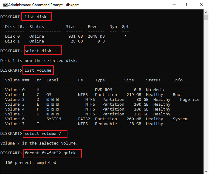 Cómo convertir exfat fat32 Windows 11/10/8/7