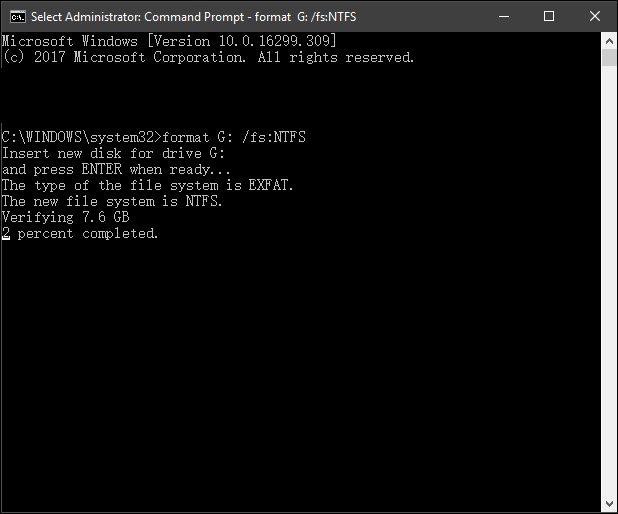 convertir exFAT en NTFS/FAT/FAT32