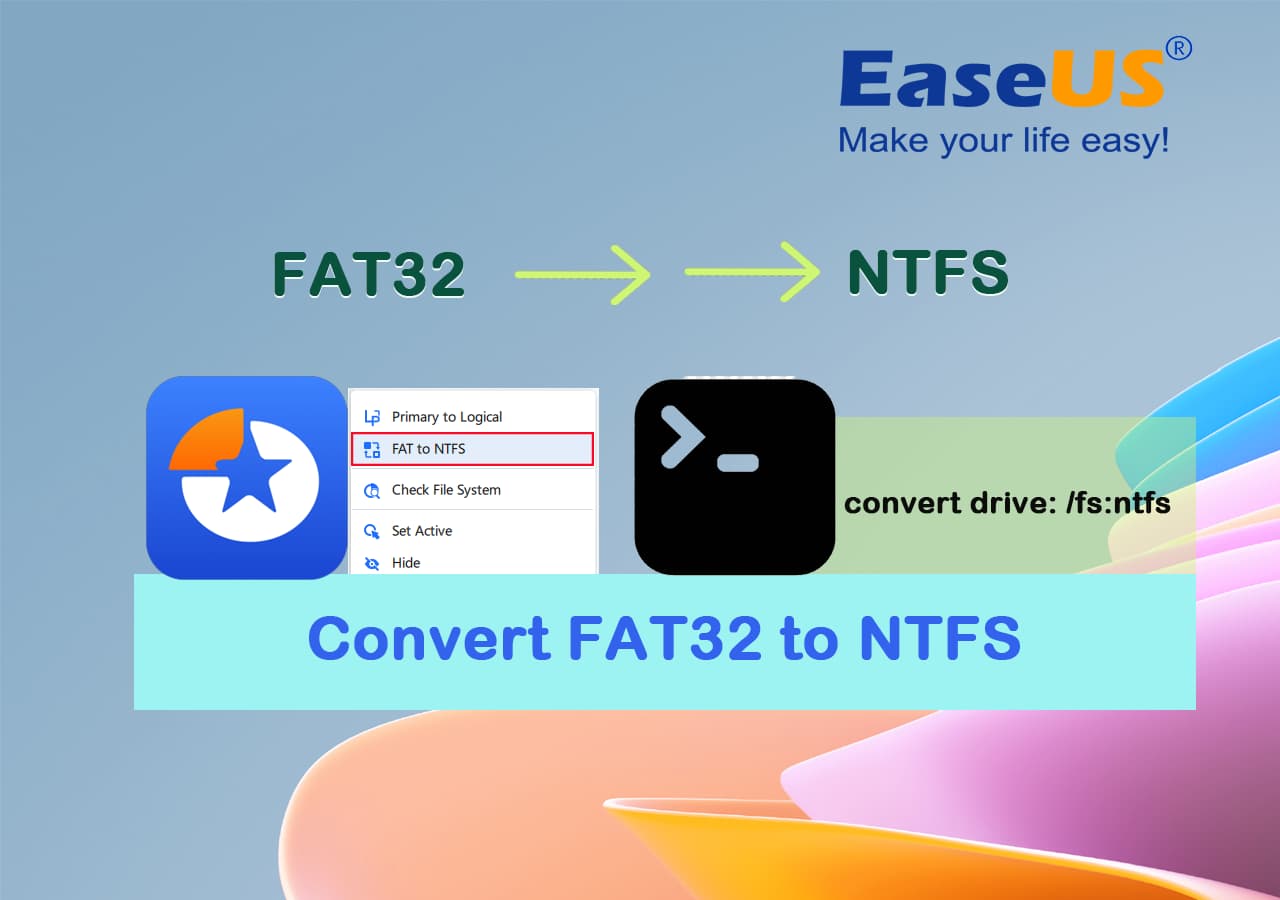 Convert FAT32 to NTFS
