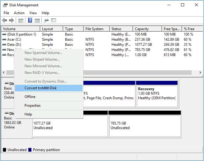 How GPT to MBR Without - EaseUS