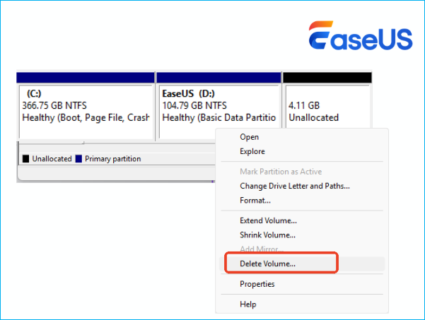 delete d and extend c