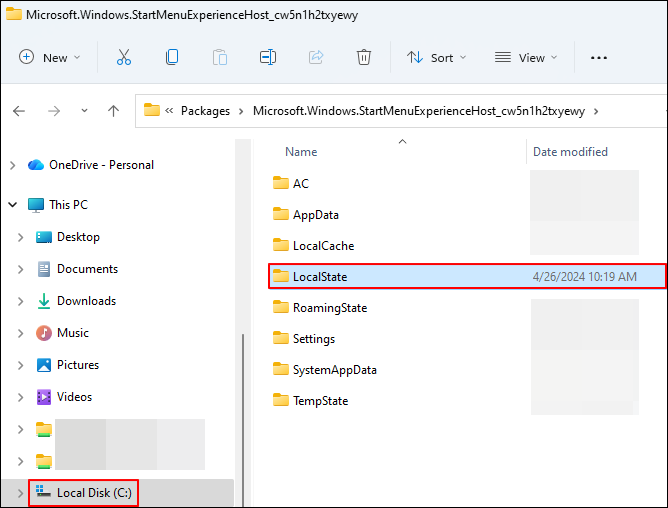 hapus folder localstate dari jalur drive C