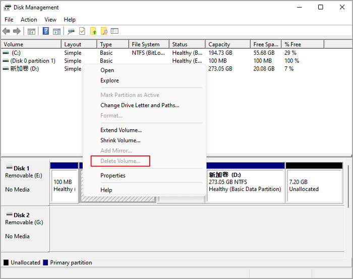 afstand spray Beskæftiget Can't Delete Partition on USB? How to Remove Volume from USB? - EaseUS