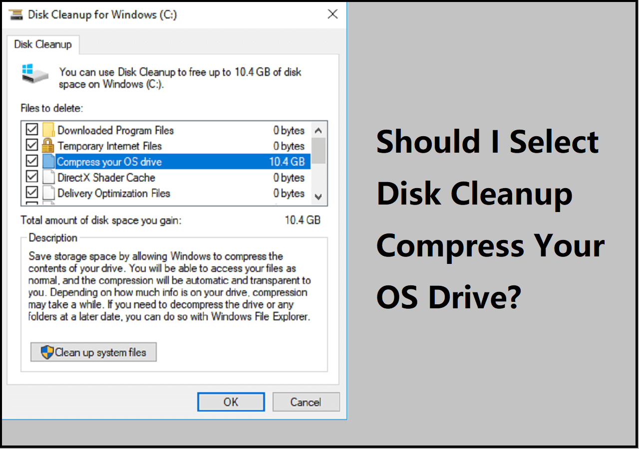 Should I Select Disk Cleanup Compress Your OS Drive? Your Answer Is Here [2022 Full Guide]
