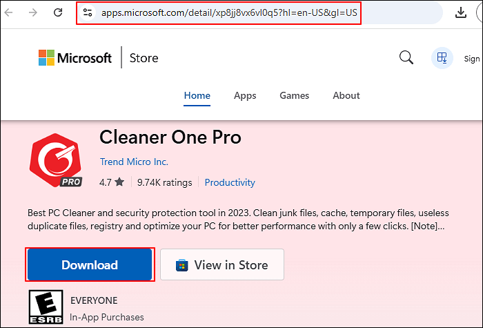 download cleaner one from microsoft