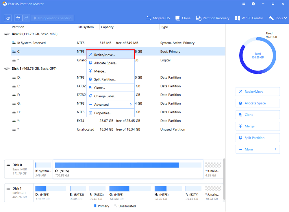 Free How To Extend C Drive In Windows 7 8 10 Easeus