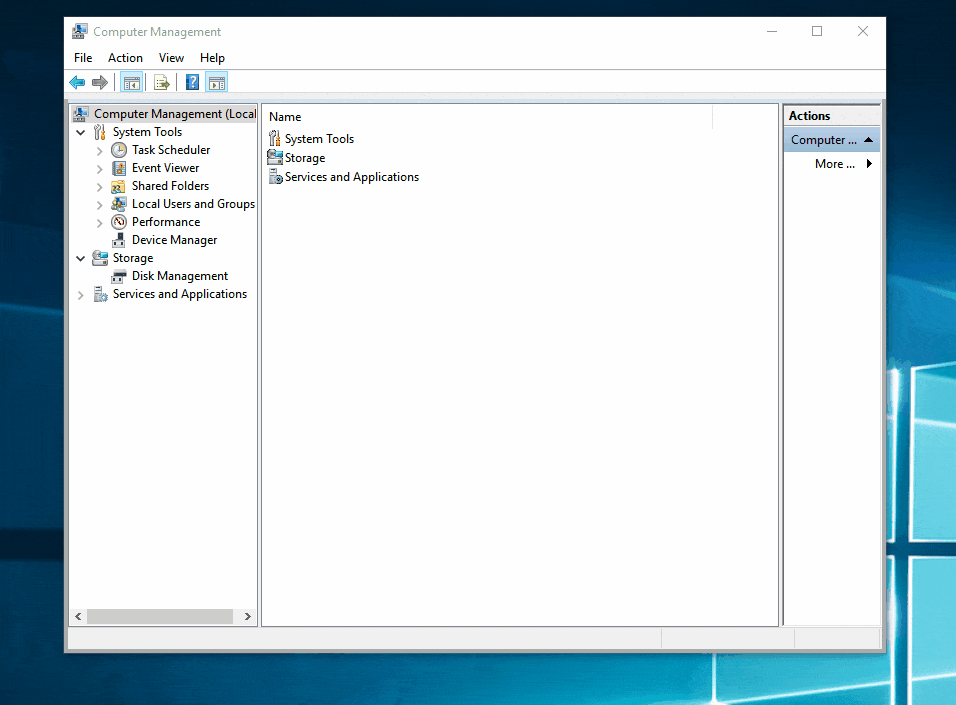 Extend a partition in Disk Management