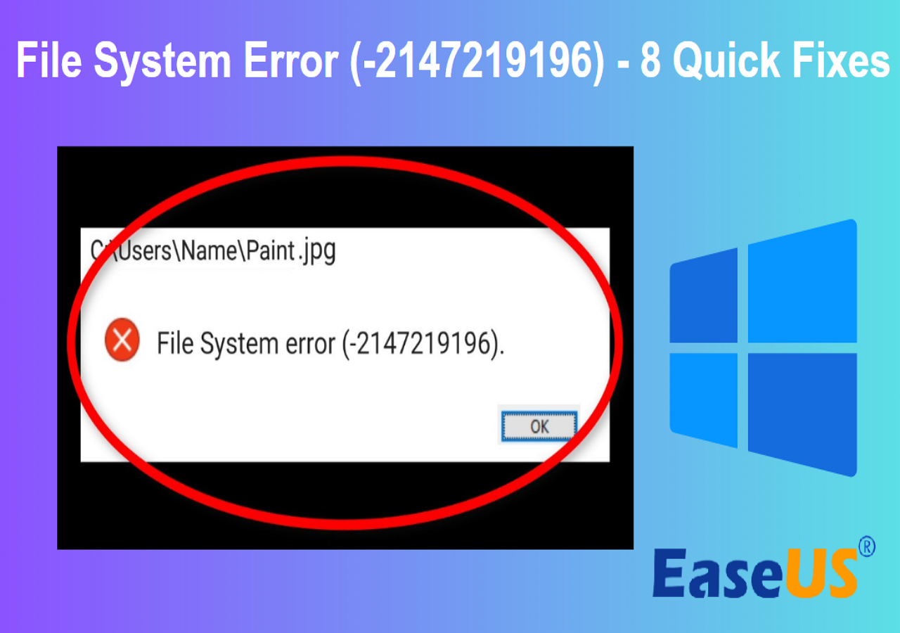Fixed File System Error (2147219196) on Windows 2024 New 🔥