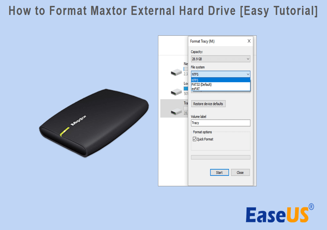 How to Format Maxtor External Hard Drive [Easy Tutorial]
