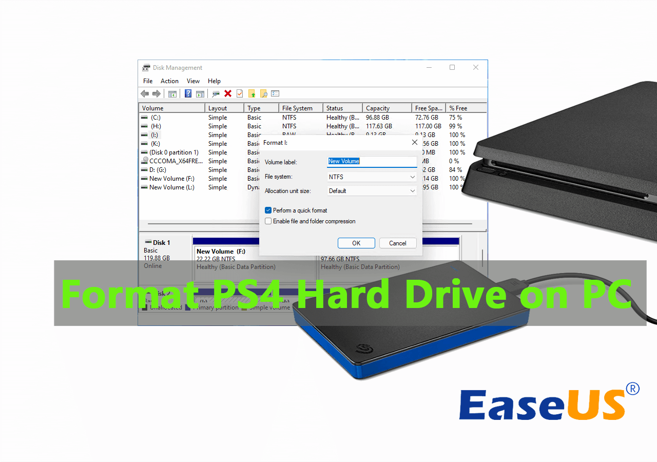 How to Format PS4 Hard Drive on in Windows 2 Solutions Here - EaseUS