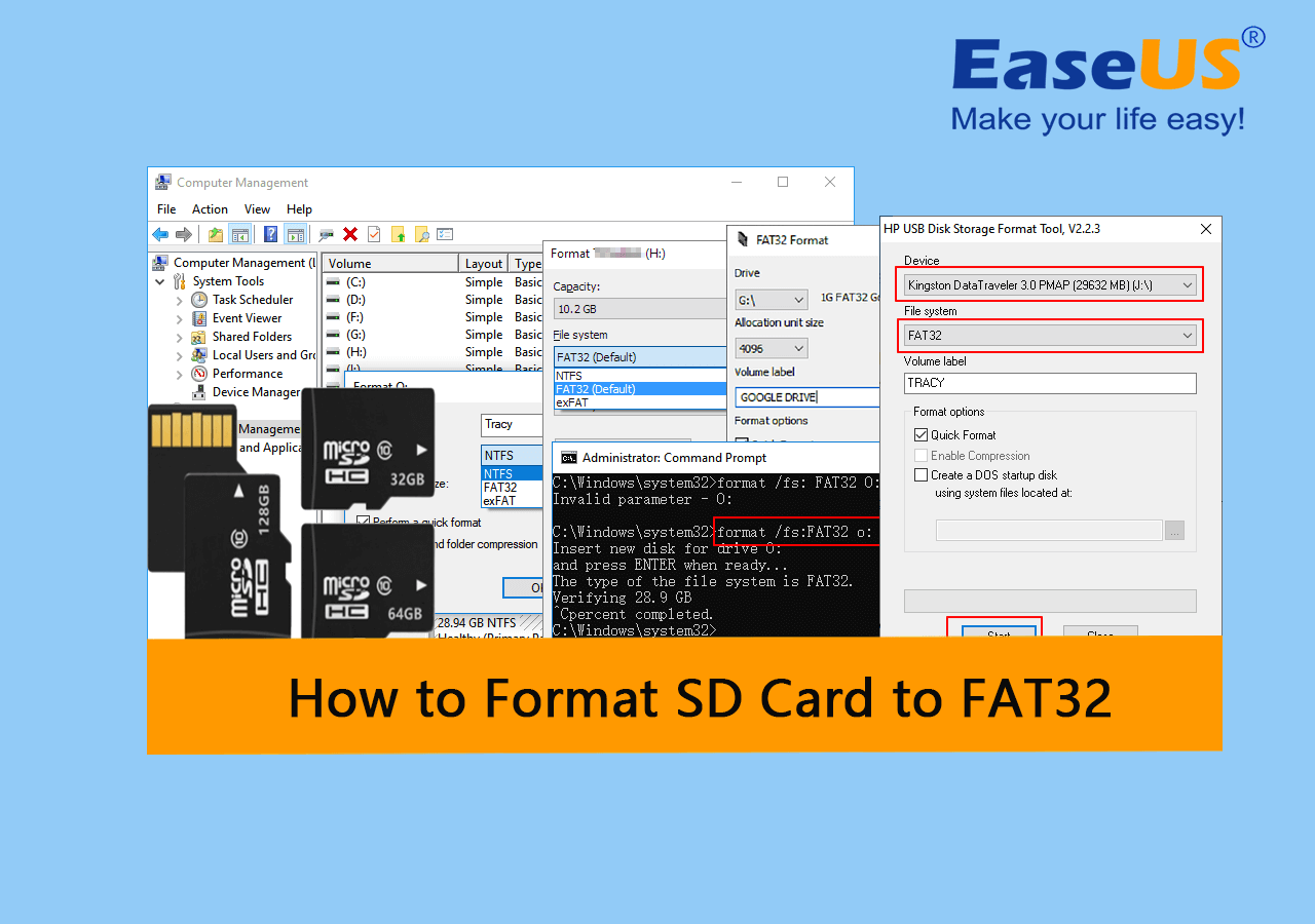Comment formater une carte SD en FAT32 ? Votre guide fiable ici 2024 -  EaseUS