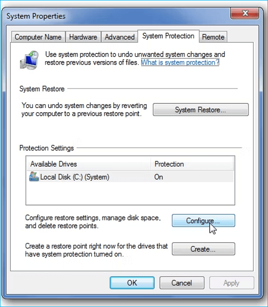 Klicken Sie auf Konfigurieren